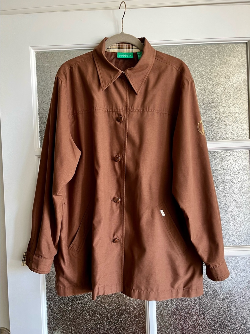 Liz Claiborne GOLF Brown Bomber Jacket